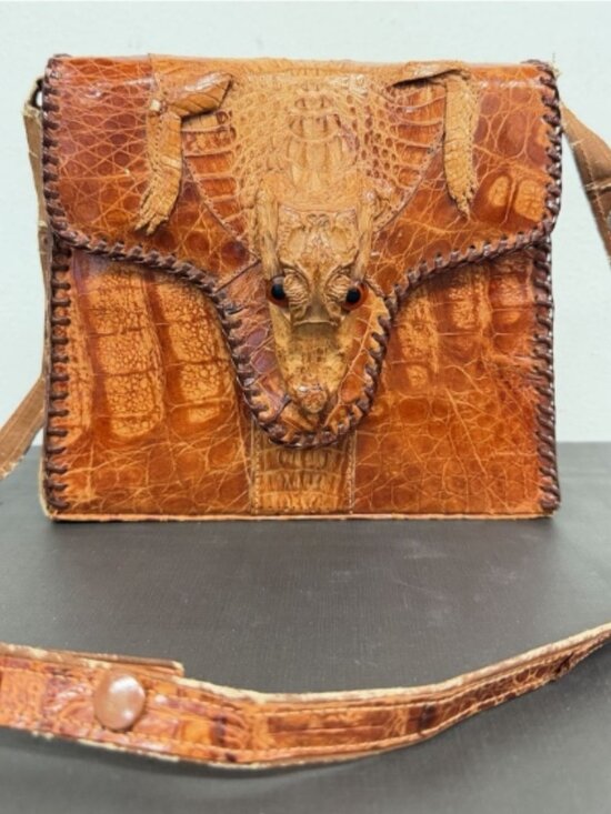 Made in Cuba Handbags - 🐊 Vintage Genuine Alligator Handbag | Made in Cuba | Late 1940s–Early 1960s